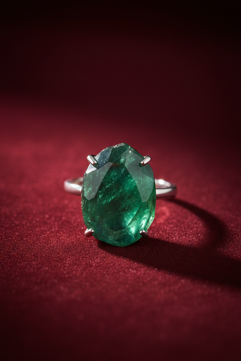 绿东陵水晶戒指