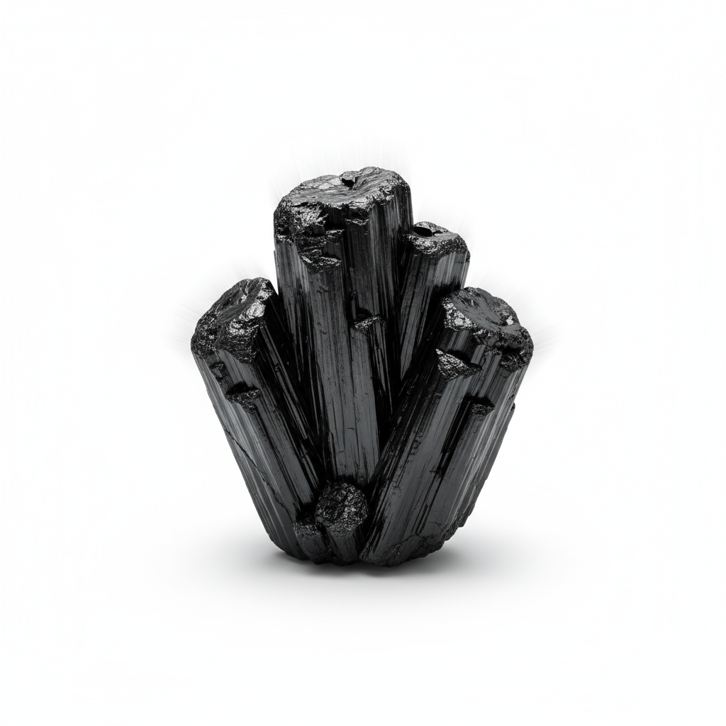 黑碧玺水晶簇