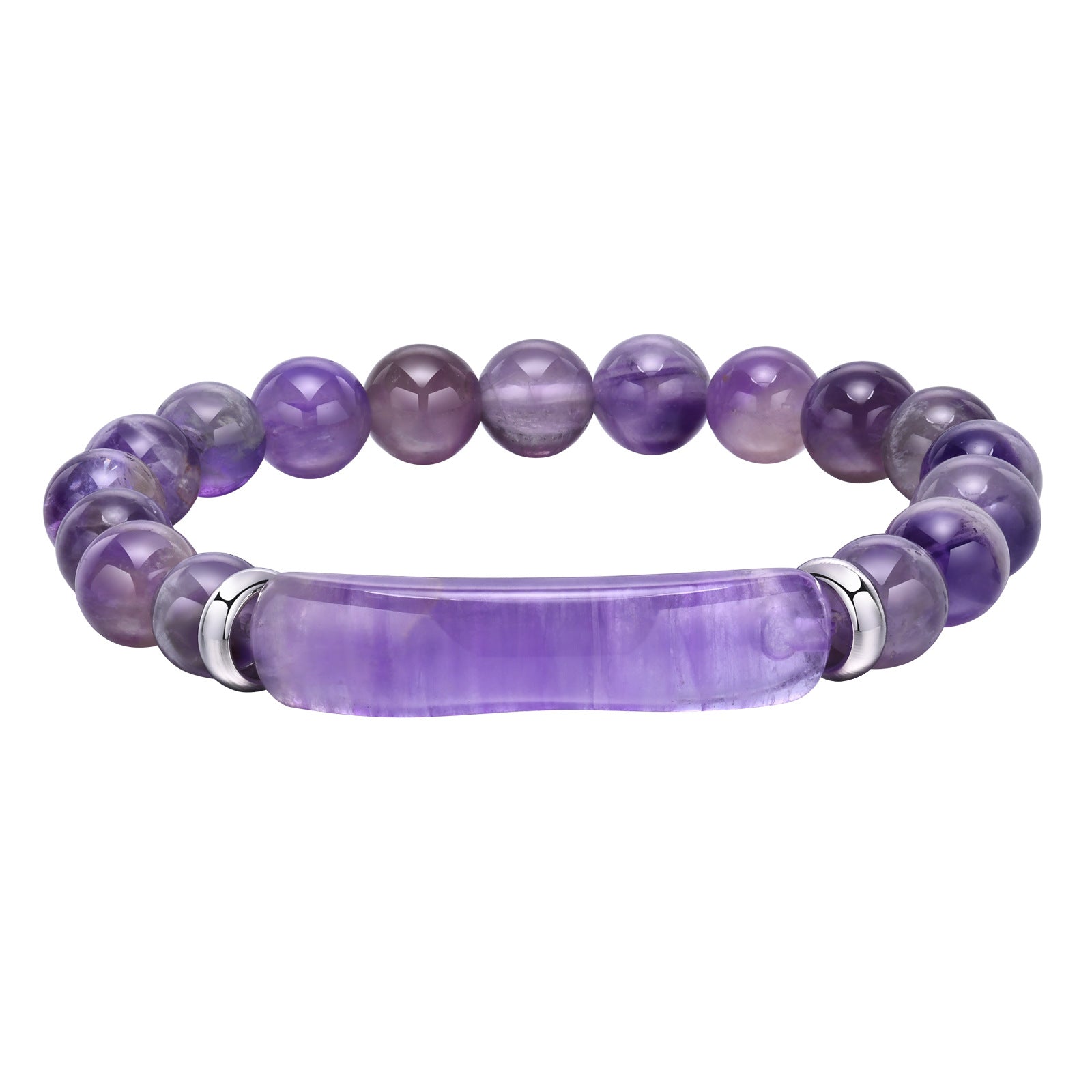 Amethyst Woven Beaded Bracelet for Women Fashion Jewelry Boho Style Elastic String Handmade Charm Bracelets Gift for Her - CN Heal Vibe