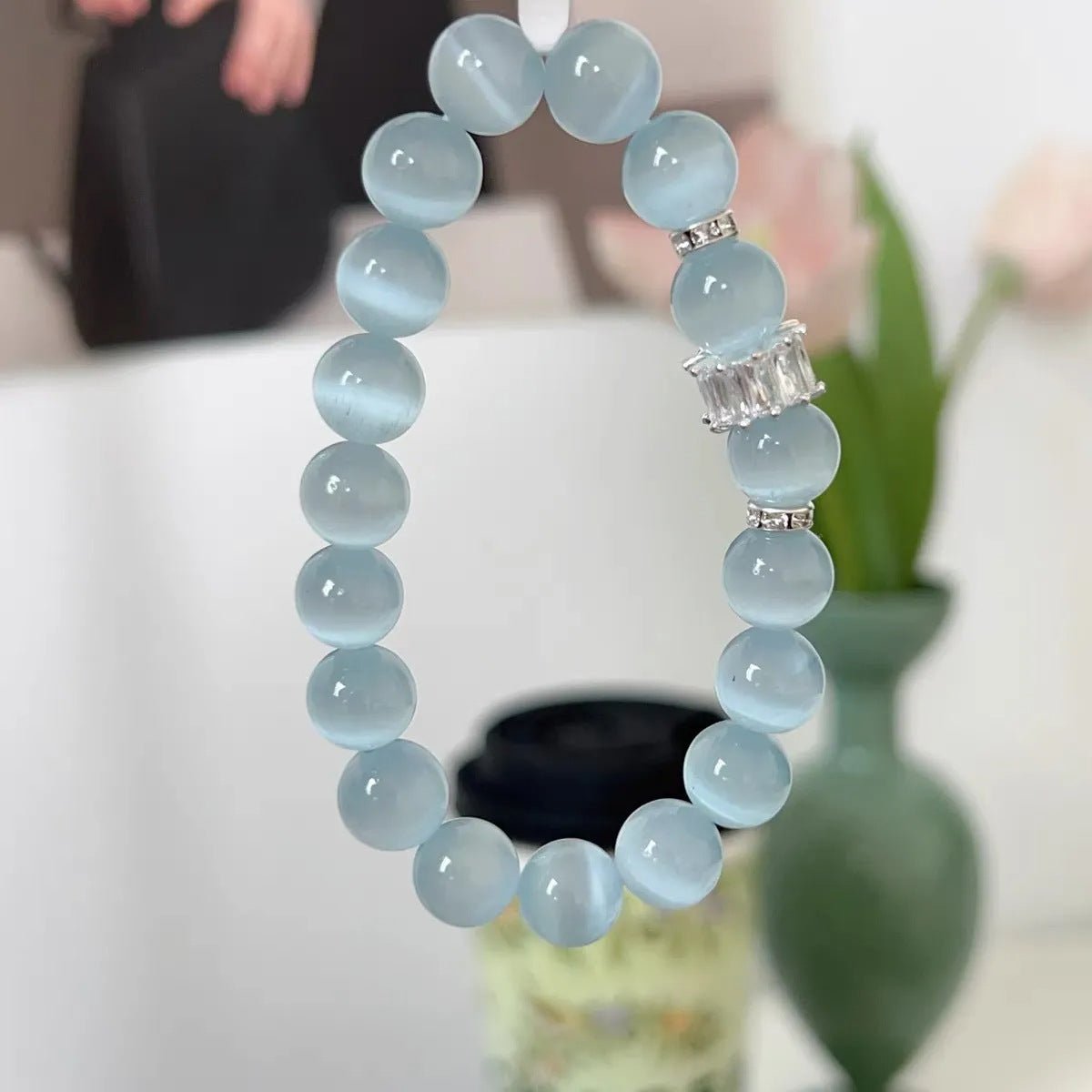 Cool Feeling High Ice Cat's Eye Stone Bracelet Simple Versatile Fashion Bracelet - CN Heal Vibe