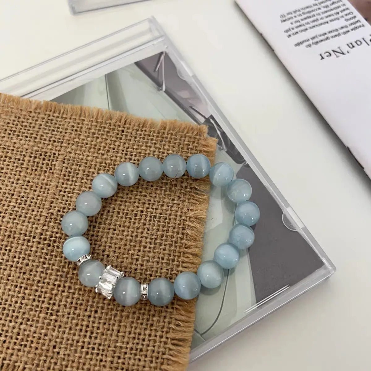 Cool Feeling High Ice Cat's Eye Stone Bracelet Simple Versatile Fashion Bracelet - CN Heal Vibe
