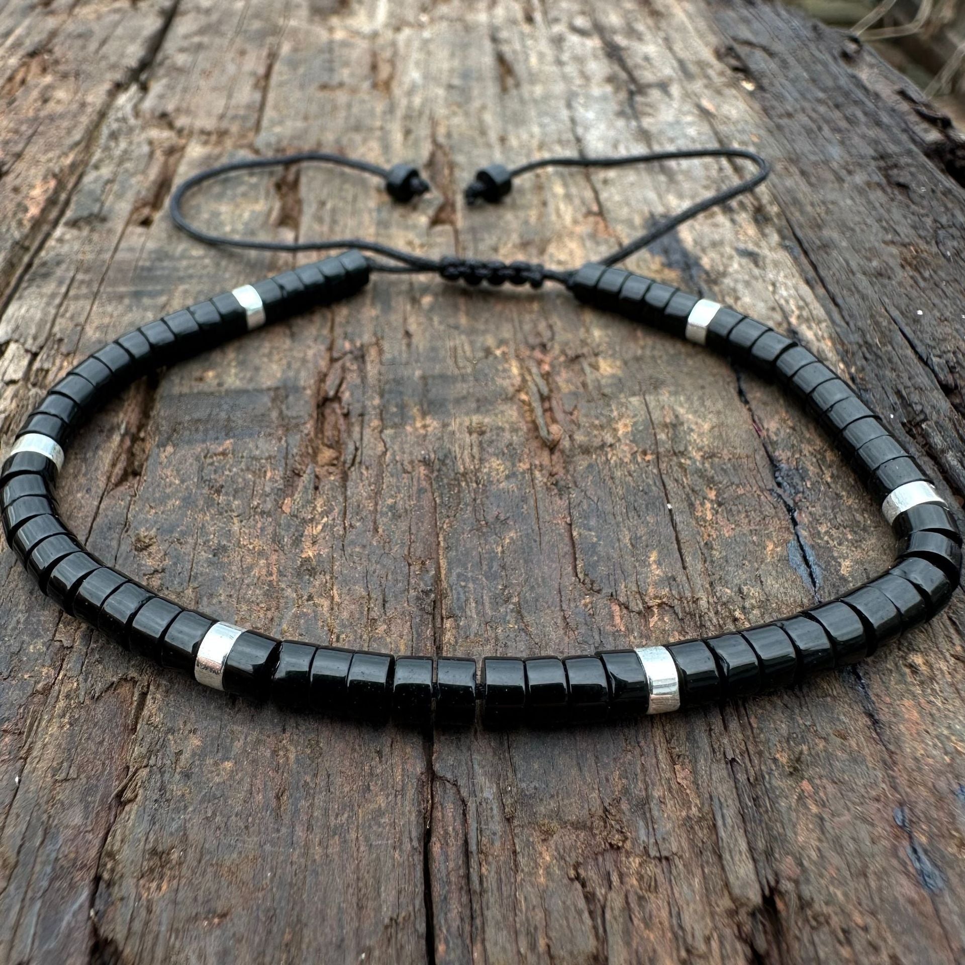 Emperor Natural Stone Spacer Shiny Stone Red Vein Stone Pink Quartz Adjustable Women's Bracelet - CN Heal Vibe