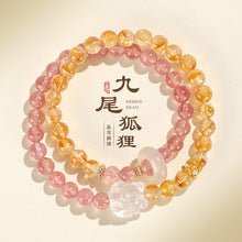 Moon&You Natural Pink Quartz Cat's Eye Stone Blue Topaz Amethyst Bracelet Women's Beaded Charm Jewelry Gift - CN Heal Vibe