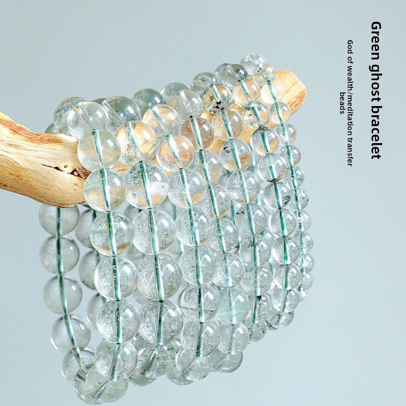 Natural Green Phantom Bracelet Unisex Simple Versatile Layered Crystal Bead Bracelet - CN Heal Vibe