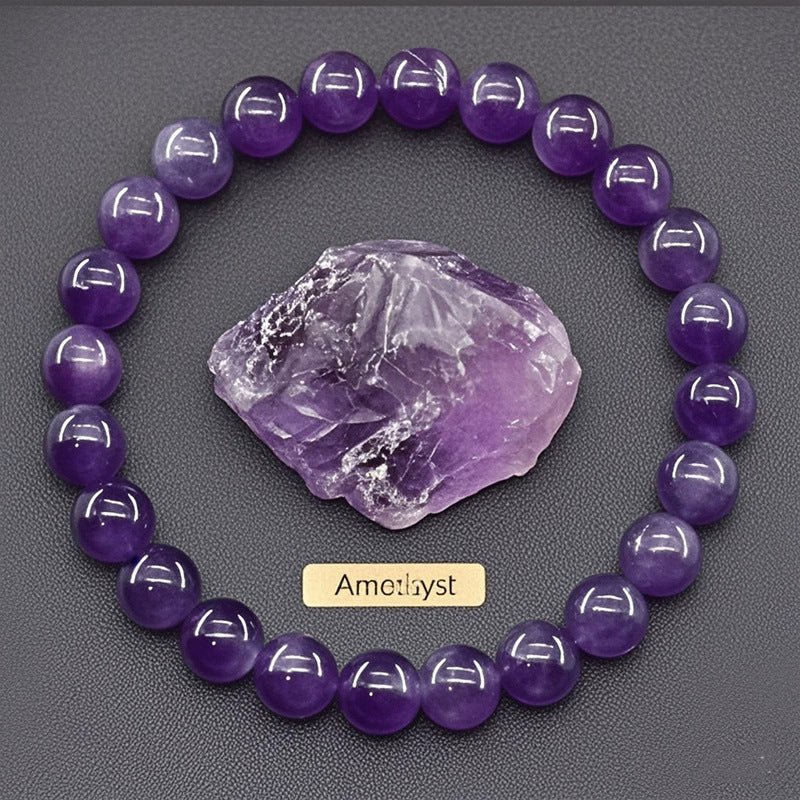 Natural Multi Stone Bracelet for Women Men Handmade Beaded Bracelet with Red Green Amethyst Sunstone Lapis Lazuli Tiger Eye Agate Crystal Green Aventurine for Jewelry Gift - CN Heal Vibe