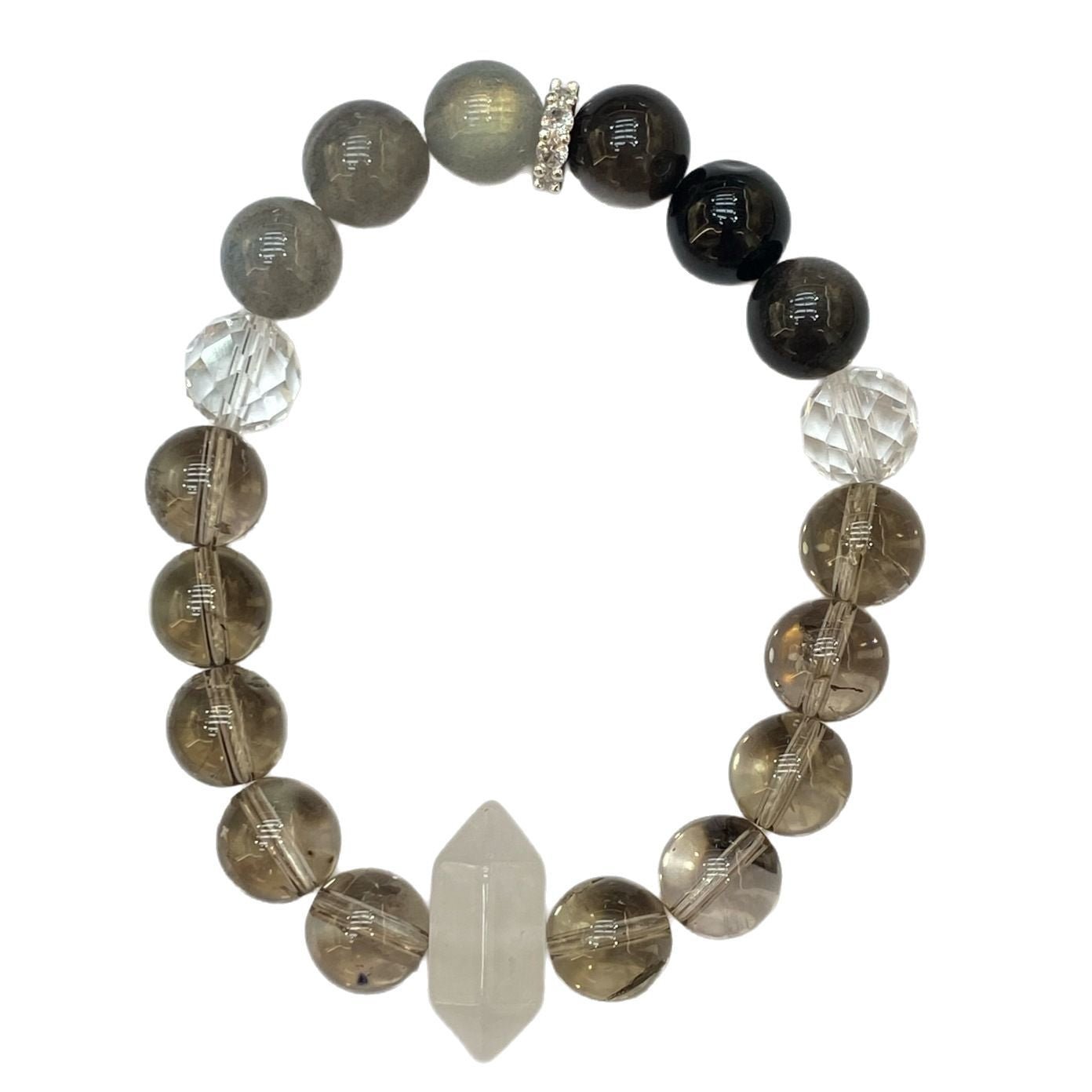 New Natural Crystal Gray Moonlight Stone Tea Crystal Irregular White Crystal Bracelet Handmade Ice Moonstone - CN Heal Vibe