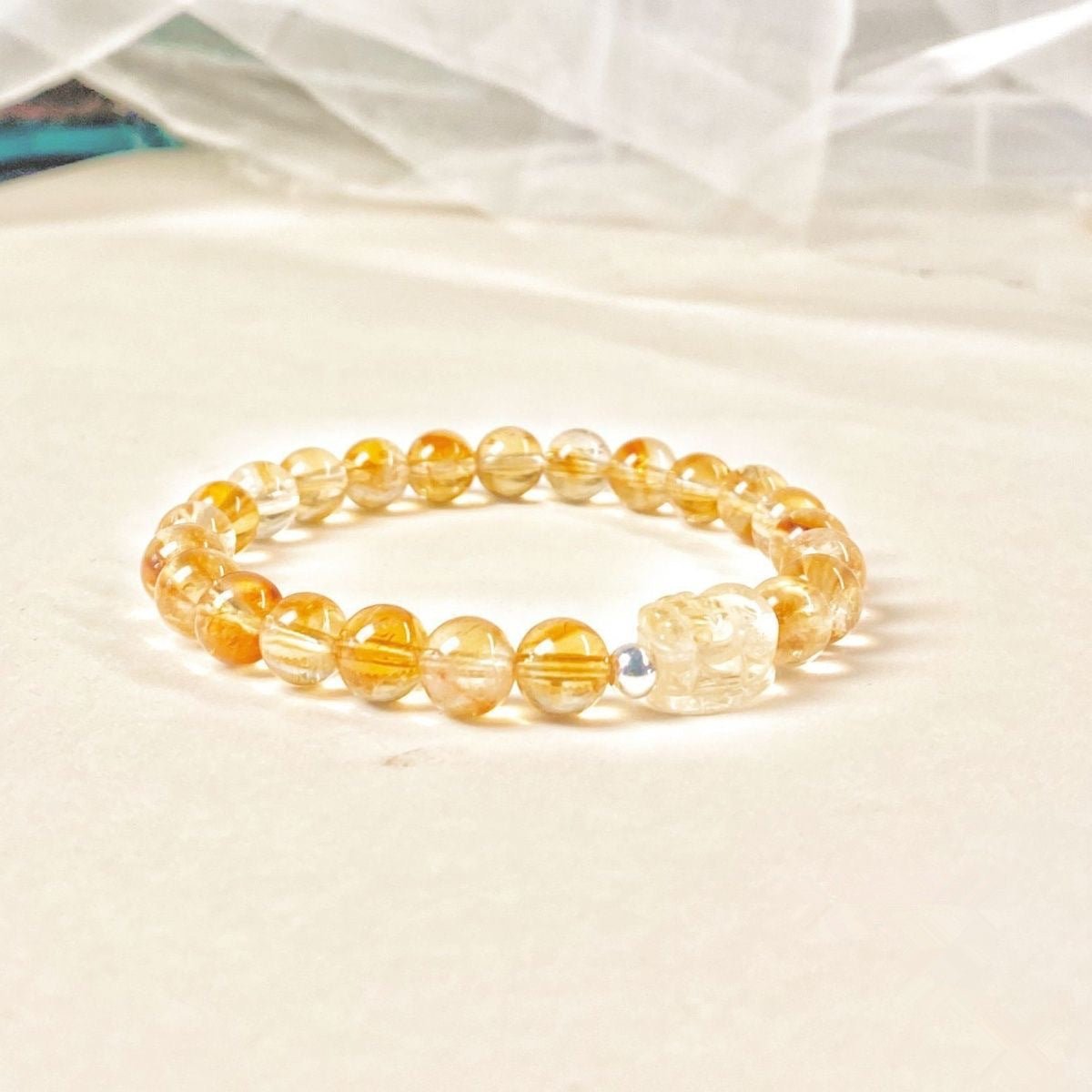 New Style Yellow Crystal Bracelet for Women, High - End Yellow Crystal Pixiu Bracelet for Women, Only Inward Flow, Wealth - Attracting Bracelet for Women - CN Heal Vibe