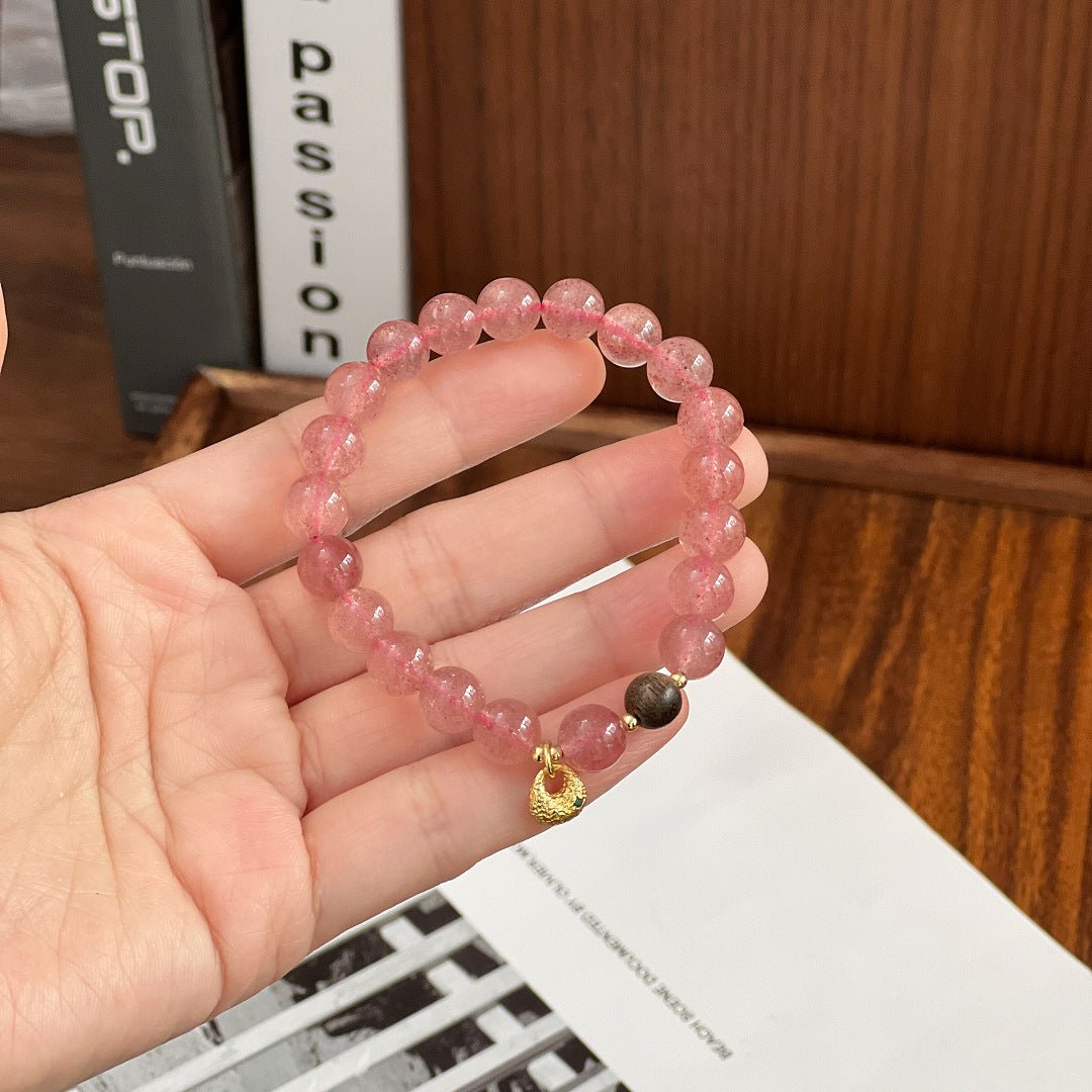 Strawberry Crystal Bracelet for Women, Attracting Love and Prosperous Marriage, Crystal Bracelet Gift - CN Heal Vibe
