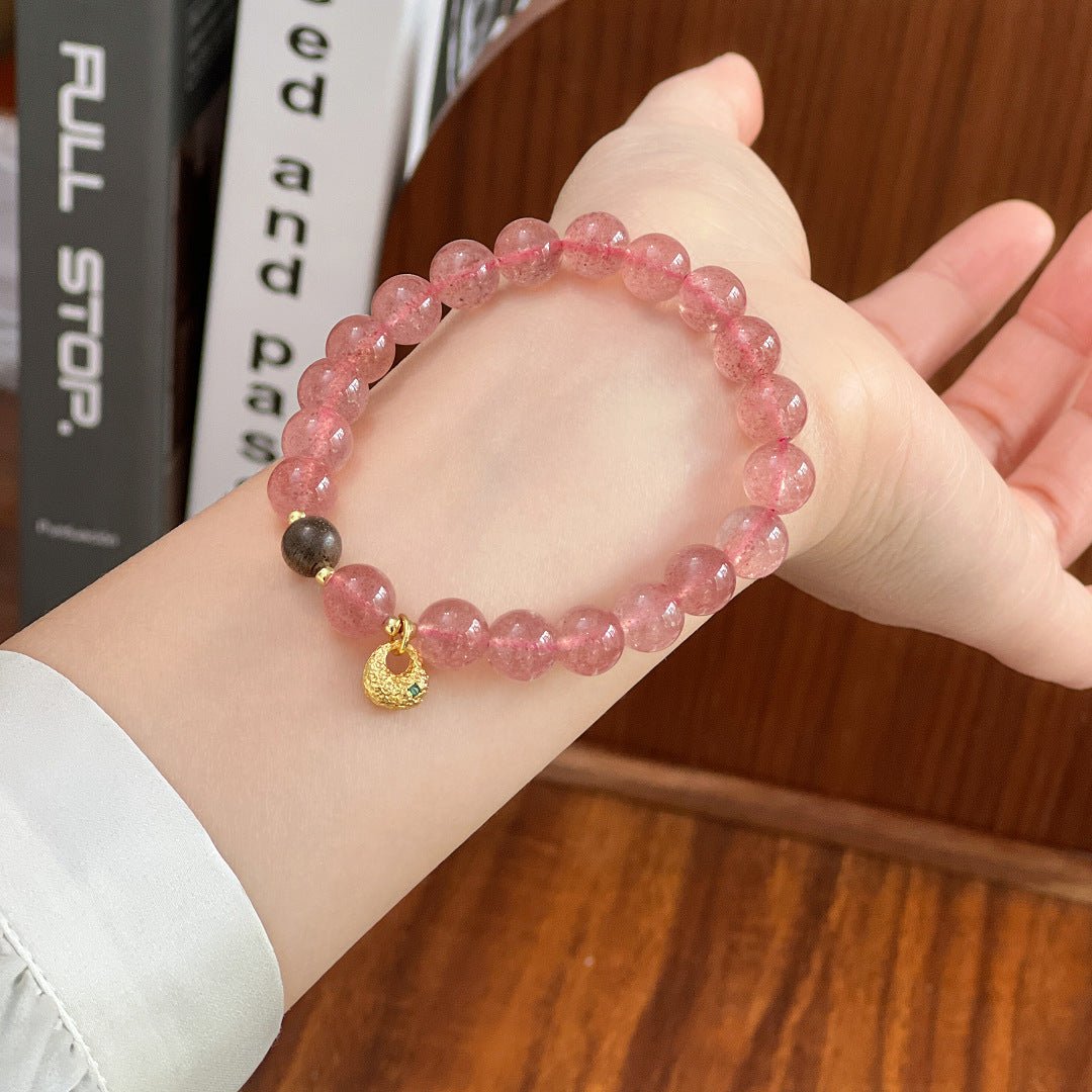 Strawberry Crystal Bracelet for Women, Attracting Love and Prosperous Marriage, Crystal Bracelet Gift - CN Heal Vibe